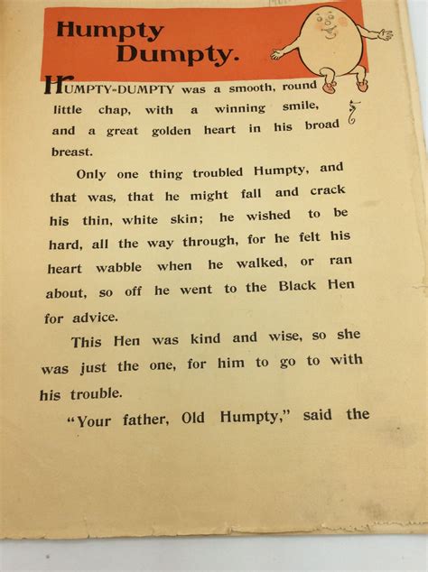 Denslows Humpty Dumpty By Ww Denslow Fair Paperback 1903 First