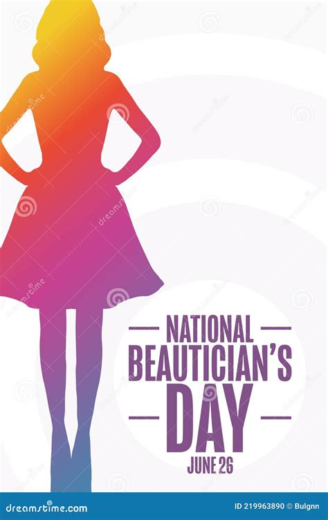 National Beautician Day June 26 Holiday Concept Template For