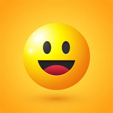 Happy Face Emoji Premium Vector