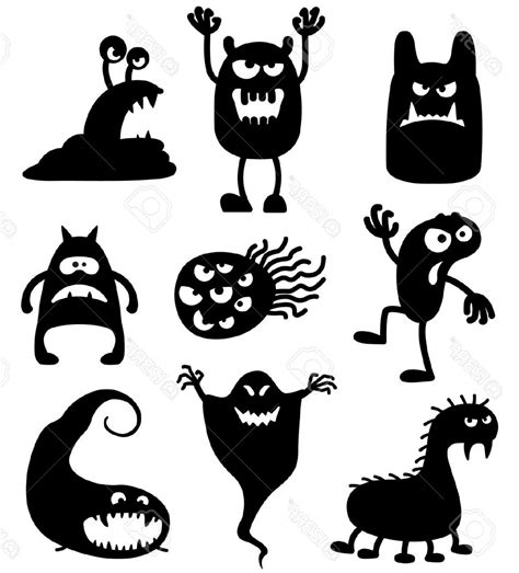 Monster Silhouette Clip Art