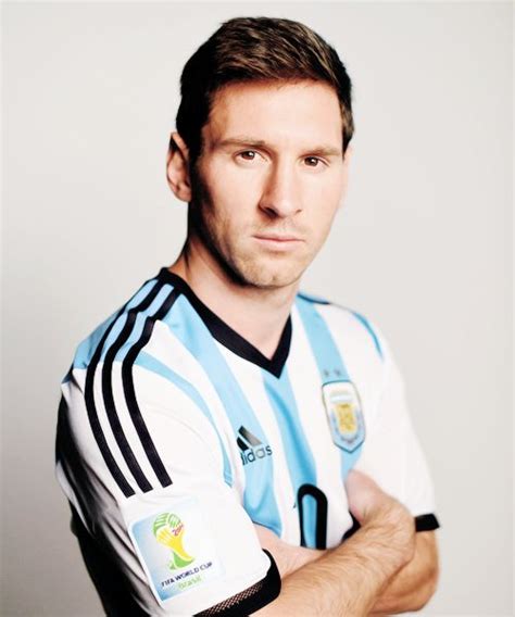 Lionel Messi Of Argentina Poses During The Official Fifa World Cup 2014