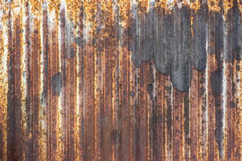 Rusted Metal Sheet Seamless Texture With Vertical Ridges Erie Metal Roofs
