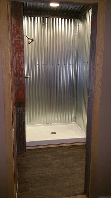 Galvanized Steel Shower Bathroom Remodel Pinterest Galvanized