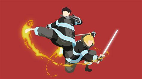 Looking for the best wallpapers? Fire Force Minimalist Wallpaper for Desktop HD Wallpaper ...