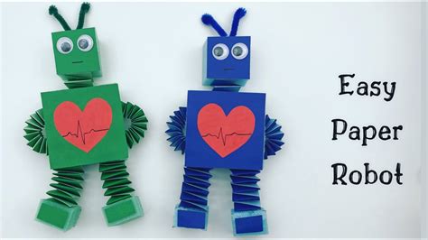 How To Make Easy Paper Robot Toy For Kids Nursery Craft Ideas Paper