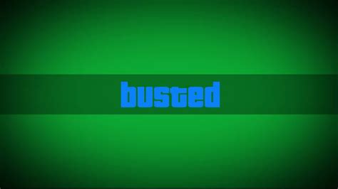Gta Grand Theft Auto Busted Green Screen Effect Motion Graphics 4k