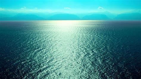 Beautiful Mediterranean Scenery Blue Sky Rippled Water
