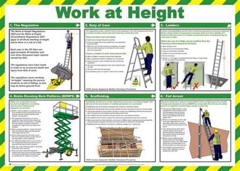 Safety Poster Work At Heights X Mm Made From Laminated Paper