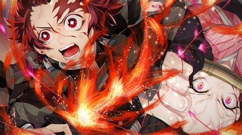 For wallpapers that share a theme make a album instead of multiple posts. Demon Slayer Nezuko Kamado Tanjirou Kamado Near Fire HD Anime Wallpapers | HD Wallpapers | ID #40581