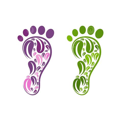 Foot Care Logo Template Vector Icon Illustration Sprout Pedicure Ankle