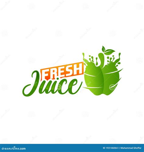 Fruit Juice Logo Fresh Drink Logo Vector Illustration Fresh Juice
