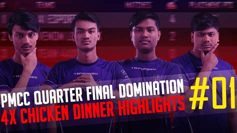 Pmcc Quarter Final Domination A1esports 3 Chicken Dinner Highlights
