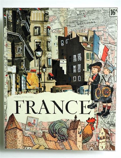 France Paris Map Art Collage French Country French Etsy Paris Map