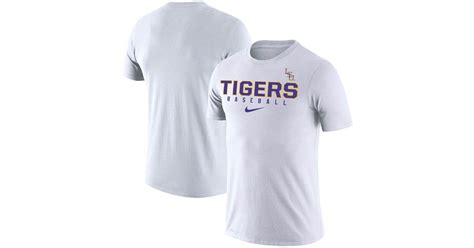 Nike Synthetic White Lsu Tigers Baseball Legend Performance T Shirt For
