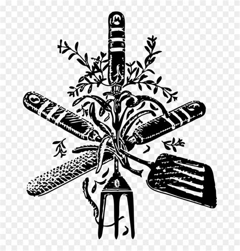The handles of each fold inward so you can stack multiples securely, letting you maximize vertical space on a benchtop or in. Kitchen Utensil Cooking Clip Art - Black And White Kitchen ...