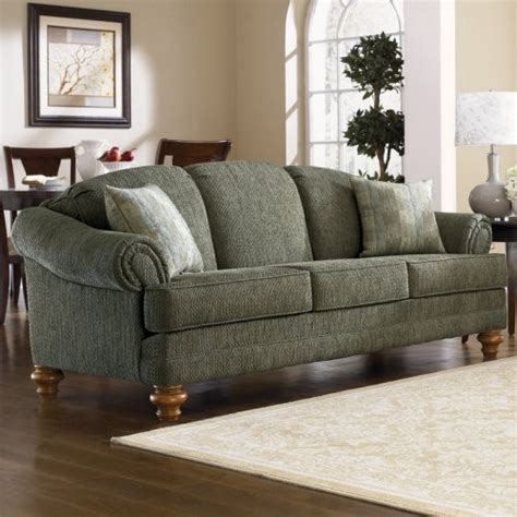 Charles Schneider Hope Green Fabric Sofa With Accent Pillows