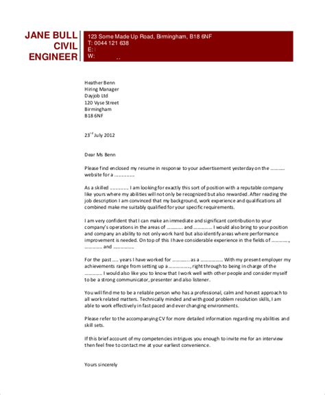 Sample Cover Letter For Civil Engineering Internship Excellent Write