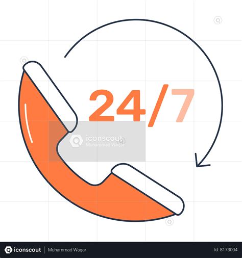24 Hr Service Animated Icon Download In Json Lottie Or Mp4 Format