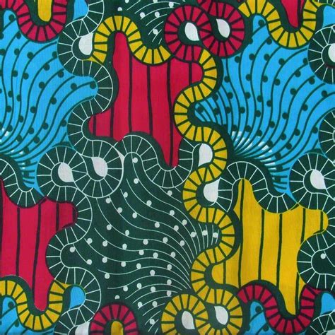 Boldly Colored African Wax Print Fabric From Ghana Wax Print