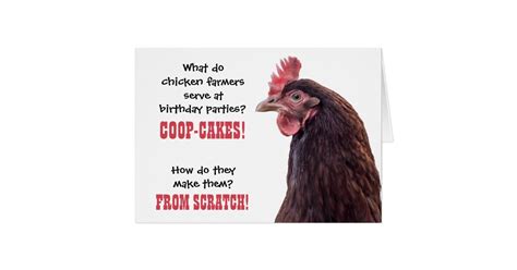 Birthday Chicken Jokes With Hen Photo Card Zazzle