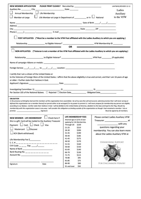 1) together with your requirements. New Member Application Template printable pdf download