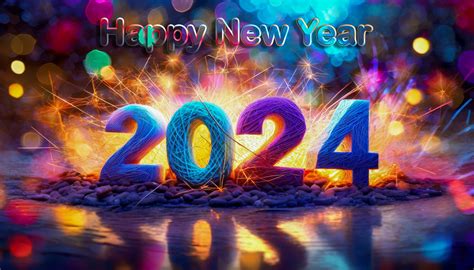 New Year 2024 Greeting Card Free Stock Photo Public Domain Pictures