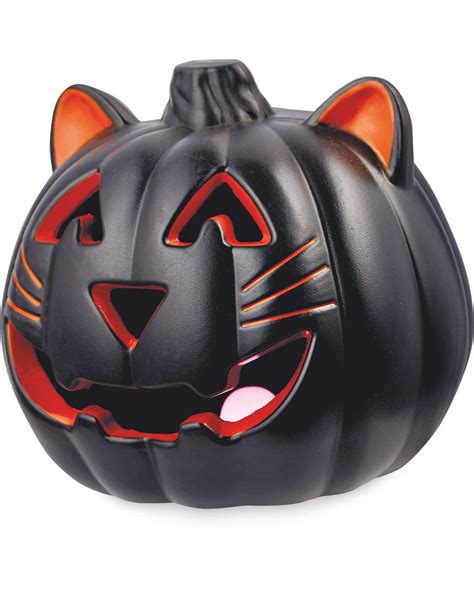 Halloween Black Cat Light Up Pumpkin Black Cat Halloween Light Up