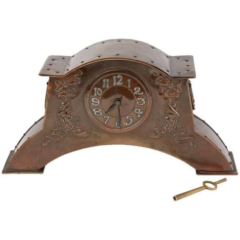 1stdibs Copper Arts And Crafts Circa 1900 Arts And Crafts Mantel Clock