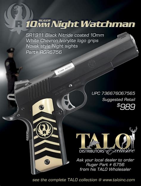 Ruger Sr1911 10mm Night Watchman Talo Distributors