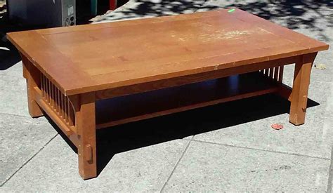 Uhuru Furniture And Collectibles Sold Mission Oak Coffee Table 50