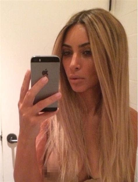 Kim Kardashians Got Blonde Ambition As She Appears To Go Topless In