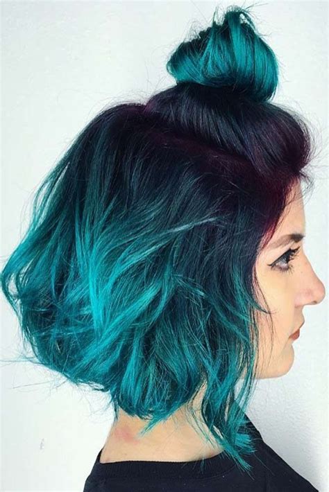 explore the teal hair color palette saturated deep and pastel hues blue ombre hair teal