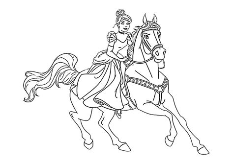 Princess And Horse Coloring Pages Home Design Ideas