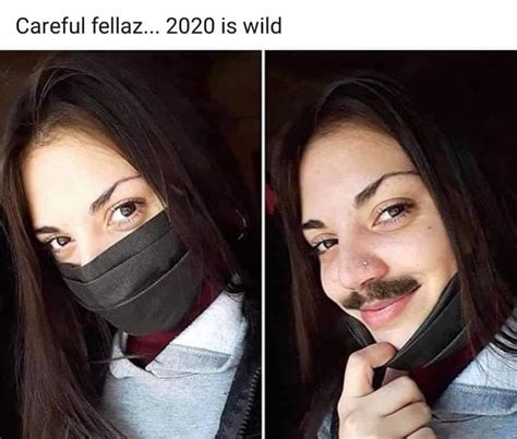 Wear A Mask Meme 004 Careful Dating Girl With Mustache