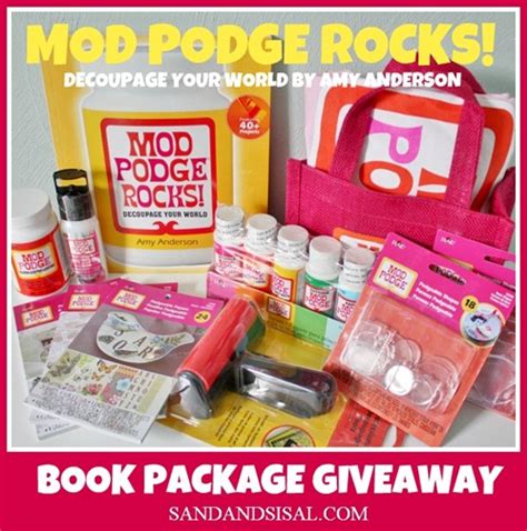 Mod Podge Rocks Book Package Giveaway Sand And Sisal