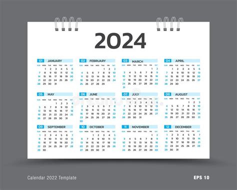 Calendar 2024 Template Layout 12 Months Yearly Calendar Set In 2024