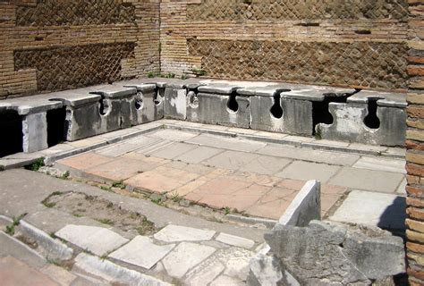 Roman Communal Latrinesostia Antica Latrine Urban Omnibus