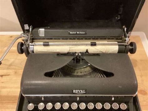 Royal Quiet Deluxe Typewriter Currie Auction Service