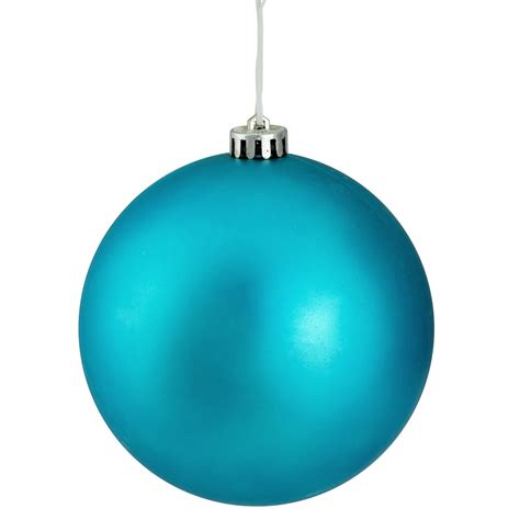 Turquoise Blue Shatterproof Matte Christmas Ball Ornament 6 150mm