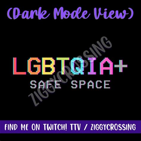 Lgbtqia Safe Space Twitch Panel Banner For Streamers Vcr Etsy Hong Kong