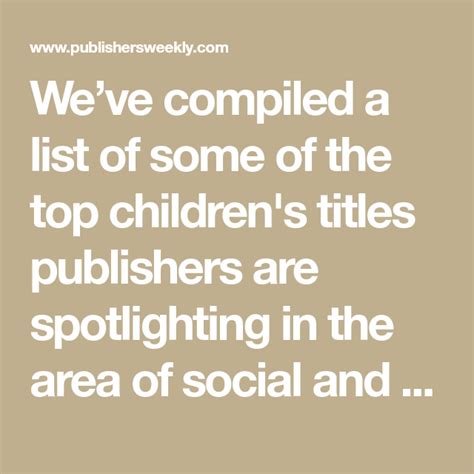 Weve Compiled A List Of Some Of The Top Childrens Titles Publishers
