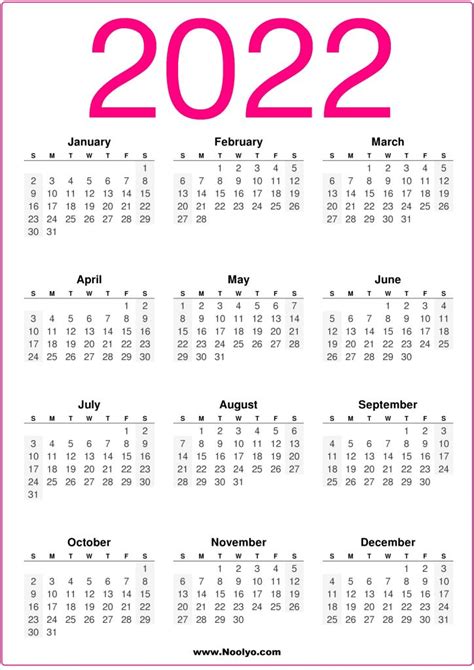 A4 Size 2022 Calendars Printable Free Vertical Noolyocom 2022 Monthly