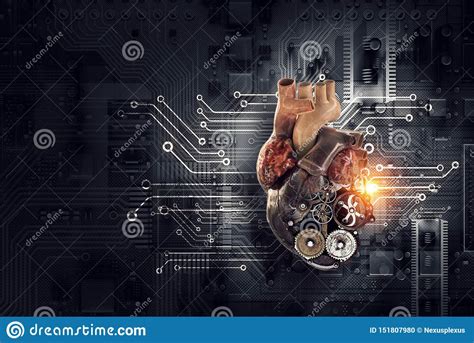 Anatomic Heart Made With Gears And Mechanic Parts Stock Photo - Image of vessel, anatomic: 151807980