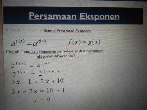 Persamaan Eksponen