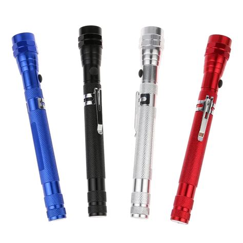 Portable 3 Led Telescopic Flexible Magnetic Pick Up Tool Torch Light