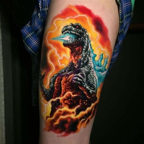 Top 66 Traditional Godzilla Tattoo Best In Cdgdbentre