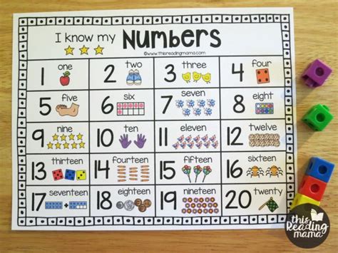 Maybe you would like to learn more about one of these? Printable Number Chart for Numbers 1-20 - This Reading ...