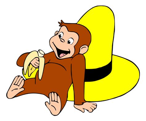 Displaying Kraftynook Curious George Sitting With Banana Krafty Nook Svg Fiesta De Jorge El