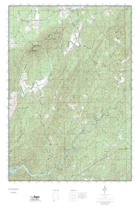 Mytopo Flag Mountain Alabama Usgs Quad Topo Map