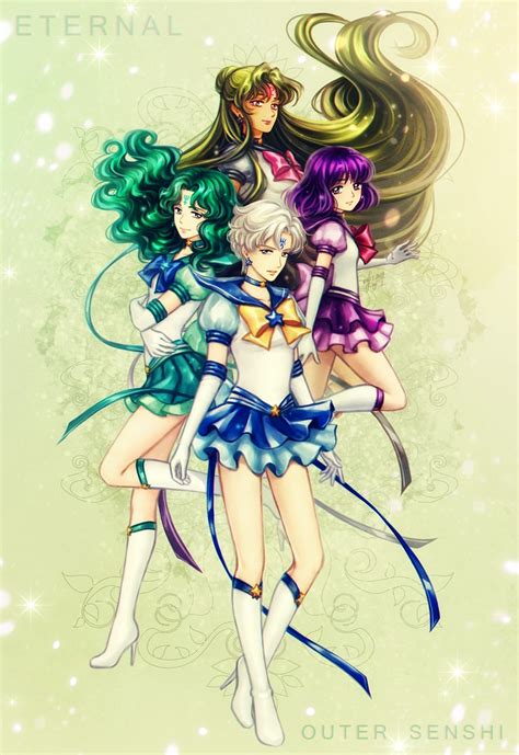 Tomoe Hotaru Ten Ou Haruka Kaiou Michiru Sailor Saturn Sailor Uranus And More Bishoujo